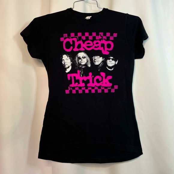 Tultex Tops - Tultex black Cheap Trick graphic band tour tee sz S